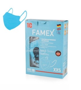 Famex Παιδικές Μάσκες Προστασίας FFP2 NR Γαλάζια 10 τεμάχια σε Κουτί