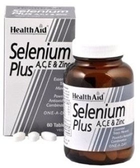 Health Aid Selenium Plus (Vitamins A, C, E & Zinc) Συμπλήρωμα Διατροφής με Σελήνιο, Βιταμίνες & Ψευδάργυρο με Αντιοξειδωτική Δράση 60 Ταμπλέτες