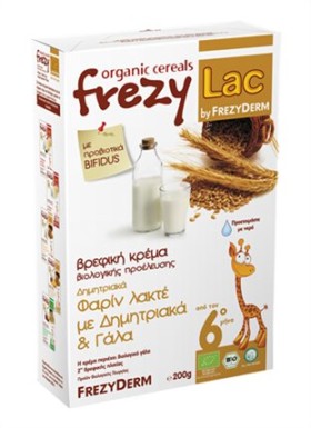 Frezyderm Frezylac Βιολογική Βρεφική Κρέμα Φαρίν Λακτέ με Δημητριακά και Γάλα 200gr