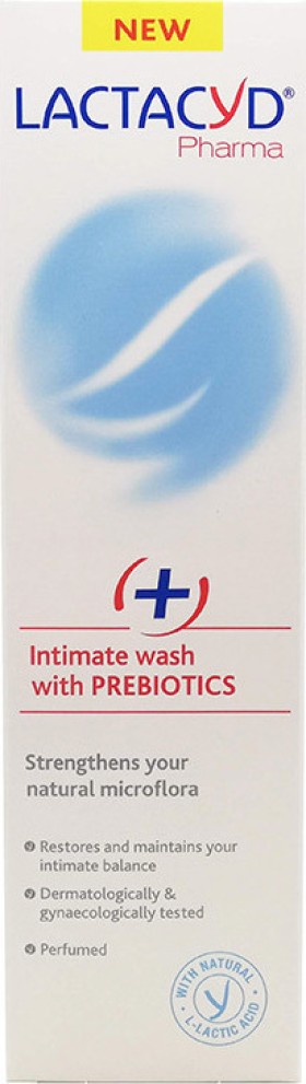 Lactacyd Plus Intimate Wash with Prebiotics Καθαριστικό Της Ευαίσθητης Περιοχής 250ml