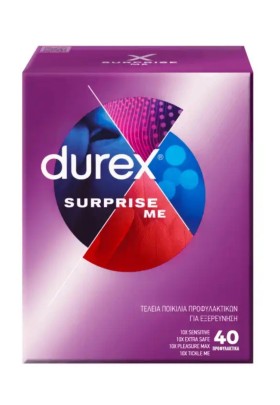Durex Προφυλακτικά Surprise Giga Pack Ποικιλία 40 Τεμάχια