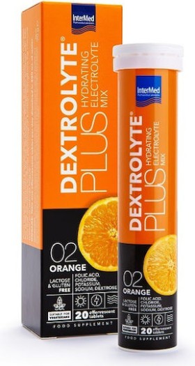 InterMed Dextrolyte Plus Πορτοκάλι 20 αναβράζοντα δισκία