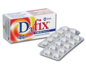 Uni-pharma D3 Fix 1200 IU  Tablets 60tabs , Συμπλήρωμα Διατροφής με Βιταμίνη D3 60 Δισκία