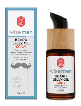 Vican Wise Men Beard Jelly Oil Spicy Ενυδατικό Λάδι για τα Γένια 30ml