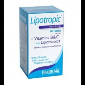 Health Aid Lipotropic Συμπλήρωμα Διατροφής με Βιταμίνες Β & C, Χολίνη, Ινοσιτόλη & Μεθειονίνη για Υποστήριξη του Μεταβολισμού 60 Ταμπλέτες