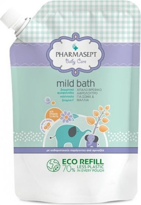 Pharmasept Baby Care Mild Bath Refill Ανταλλακτικό Βρεφικό Αφρόλουτρο 900ml
