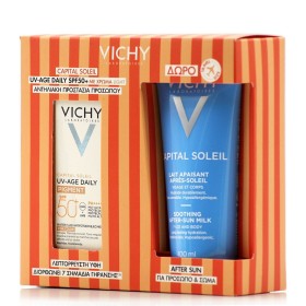 Vichy Promo Pack Capital Soleil UV Age Daily SPF50+ Tinted Light 40ml & Capital Soleil After Sun Ενυδατικό Γαλάκτωμα Προσώπου Σώματος για μετά τον Ήλιο 100ml