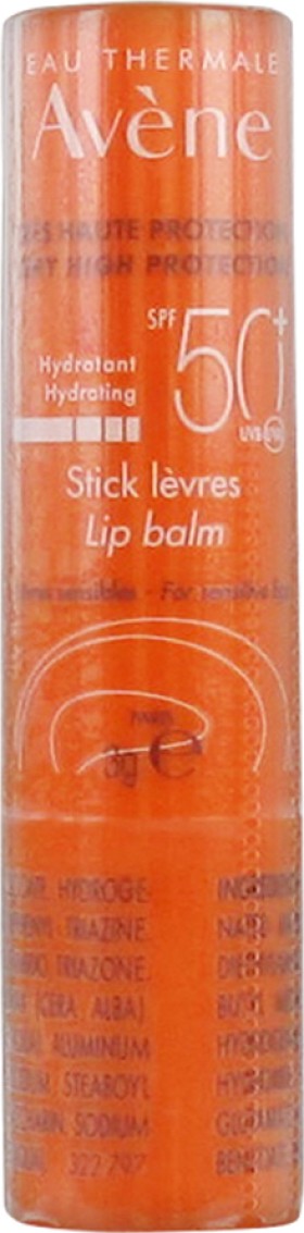 Avene Hydrating Lip Balm Αντηλιακό Stick SPF50+ 3gr