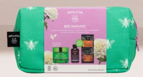 Apivita Promo Bee Radiant Κρέμα-Gel για Σημάδια Γήρανσης & Ξεκούραστη Όψη Ελαφριάς Υφής & & Αφρός Καθαρισμού για Πρόσωπο & Μάτια 75ml & Face Mask Orange 2x8ml & δώρο νεσεσέρ