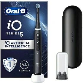Oral-B IO Series 5 Ηλεκτρική Οδοντόβουρτσα με Αισθητήρα Πίεσης και Θήκη Ταξιδίου Black