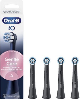 Oral-B iO Gentle Care Ανταλλακτικές Κεφαλές για Ηλεκτρική Οδοντόβουρτσα Black 4τμχ