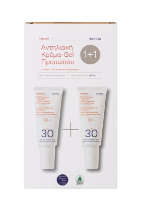 Korres Promo Yoghurt Face Cream SPF30 Αντηλιακή Κρέμα - Gel Προσώπου 2x40ml 1+1 ΔΩΡΟ
