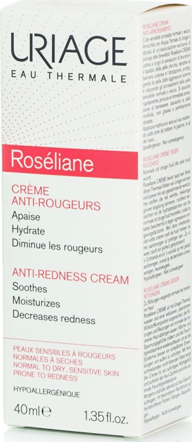 Uriage Roseliane Cream Ενυδατική Κρέμα Προσώπου Κατά Της Ερυθρότητας 40ml