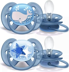 Philips Πιπίλα Ultra Soft Σιλικόνης Whale-Star 6-18m 2τμχ