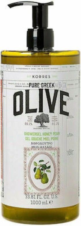 Korres Pure Greek Olive Αφρόλουτρο σε Gel Μελι & Αχλάδι 1Lt