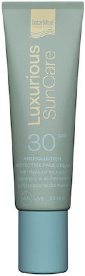 Intermed Luxurious Suncare Κρέμα Προσώπου Ημέρας με SPF30 για τους Ρύπους με Υαλουρονικό Οξύ 50ml