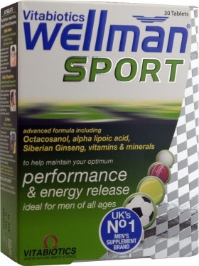 Vitabiotics Wellman Sport, Μοναδική Σύνθεση Ειδικά Σχεδιασμένη για Άνδρες που Αθλούνται, 30tabs