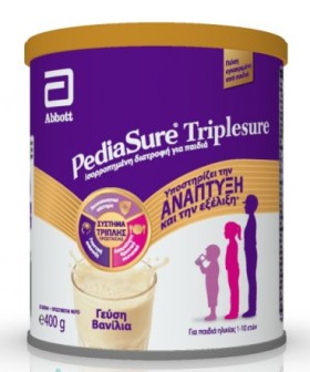 Abbott Pediasure Triplesure Συμπλήρωμα Διατροφής Για Παιδιά 1-10 ετών σε μορφή Σκόνης με Γεύση Βανίλια 400gr