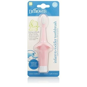 Dr. Browns Infant Toddler Toothbrush Βρεφική Οδοντόβουρτσα 0-3 ετών, Ροζ Χρώμα, 1 τεμάχιο