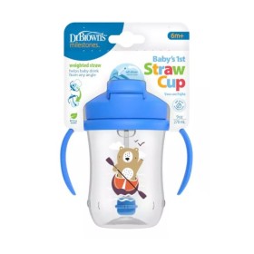 Dr. Browns Babys First Straw Cup Κύπελλο με Εύπλαστο Καλαμάκι - Αγόρι, 270ml