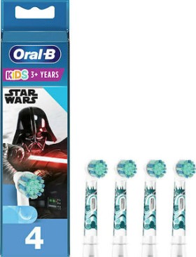 Oral-B Ανταλλακτικό για Ηλεκτρική Οδοντόβουρτσα Star Wars για 3+ χρονών 4τμχ