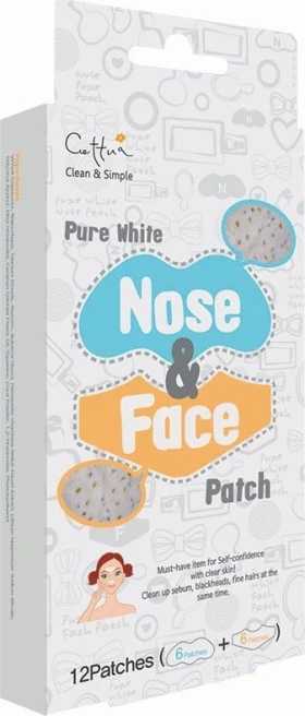 Vican Cettua Clean & Simple Pure White Nose - Face Strip Επιθέματα για τα Μαύρα Στίγματα για Πρόσωπο - Μύτη 6+6 Αυτοκόλλητα Strips