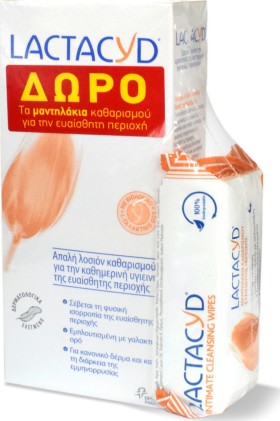 Lactacyd Promo Intimate Lotion 300ml !@# Intimate Wipes 15τμχ