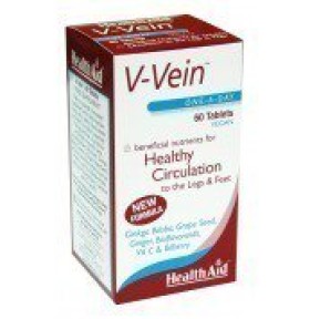 Health Aid V-Vein Συμπλήρωμα Διατροφής με Βότανα, Βιοφλαβονοειδή & Βιταμίνες για Υγιές Κυκλοφορικό των Άκρων 60 Ταμπλέτες