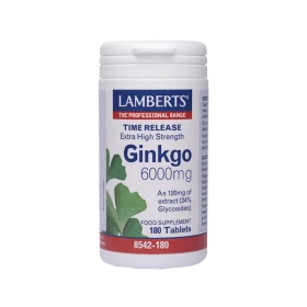 Lamberts Ginkgo Biloba Extract 6000mg 180tabs