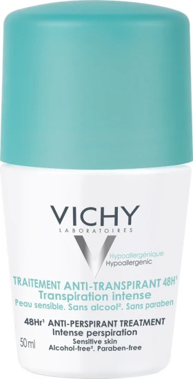 Vichy Deodorant Intensive Anti Perspirant Αποσμητικό Roll - On 48ωρης Προστασίας 50ml