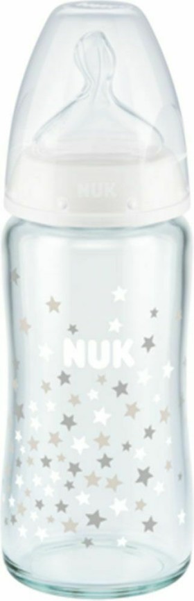 NUK FIRST CHOICE ΜΠΙΜΠΕΡΟ ΓΥΑΛ.Θ.ΣΙΛ. 240 ML