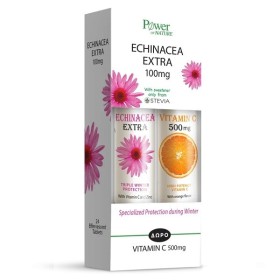 Power Health Promo Echinacea Extra Stevia 20 αναβράζοντα δισκία + Δώρο Vit C 500mg 20 αναβράζοντα δισκία