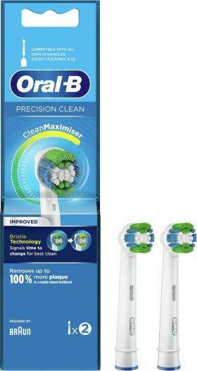 Oral-B Precision Clean CleanMaximiser Ανταλλακτικές Κεφαλές για Ηλεκτρική Οδοντόβουρτσα 2τμχ