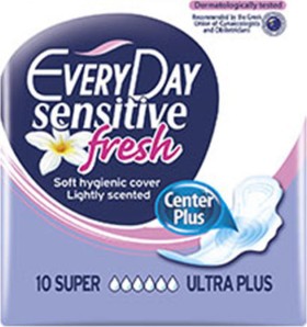 Every Day Sensitive Fresh Super Ultra Plus Σερβιέτες με Φτερά 10τμχ