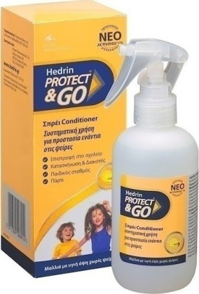 Hedrin Protect & Go Spray Conditioner Αντιφθειρική Προστασία 200ml