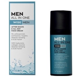 Vican Men All In One Wise Men After Shave - All-Day Face Cream Ανδρική Κρέμα Προσώπου Για Μετά Το Ξύρισμα 50ml