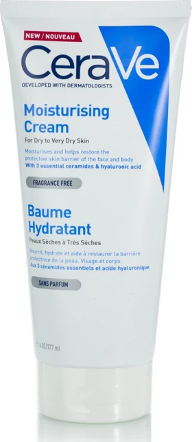 Cerave Moisturizing Cream Ενυδατική Κρέμα Για Πρόσωπο -Σώμα Για Ξηρές Επιδερμίδες 177ml