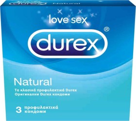 Durex Προφυλακτικά Natural 3τμχ