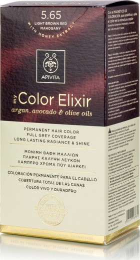 Apivita My Color Elixir Promo -20% N.5.65 Καστανό Ανοιχτό Κόκκινο Μαονί