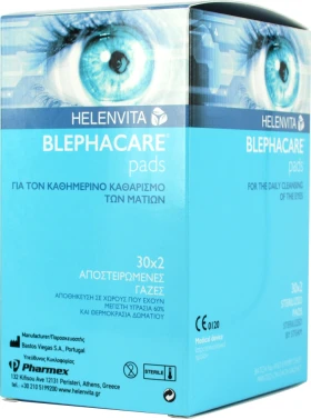 Helenvita Blephacare Οφθαλμικά Επιθέματα σε Λευκό χρώμα 2x30τμχ