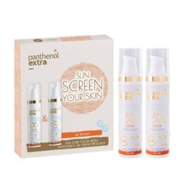 Mediasei Panthenol Extra Promo Sunscreen Your Skin Color Gel Cream Spf50 2x50ml & Scrunchie 1τμχ