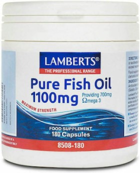 Lamberts Pure Fish Oil Ιχθυέλαιο 1100mg 180 κάψουλες