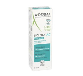 A-Derma Biology AC Global Κρέμα Προσώπου για Ενυδάτωση, Ατέλειες & Ακμή 40ml