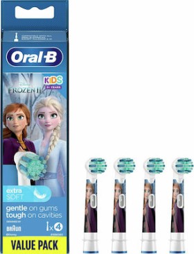 Oral-B Ανταλλακτικό για Ηλεκτρική Οδοντόβουρτσα Kids Stages Power Frozen για 3+ χρονών 4τμχ