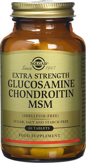 Solgar Extra Strength Glucosamine Chondroitin MSM Συμπλήρωμα για την Υγεία των Αρθρώσεων 60 ταμπλέτες