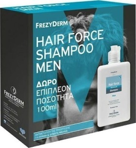 Frezyderm PROMO Hair Force Men Σαμπουάν Γενικής Χρήσης για Όλους τους Τύπους Μαλλιών 200ml +100ml