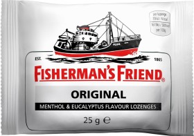 Fishermans Friend Original Καραμέλες Extra Strong Μινθόλη & Ευκάλυπτος (Λευκό) 25gr
