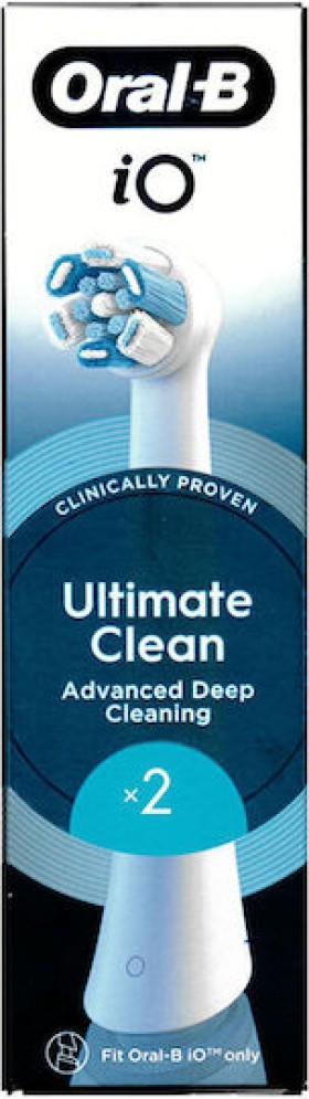 Oral-B iO Ultimate Clean Ανταλλακτικές Κεφαλές για Ηλεκτρική Οδοντόβουρτσα 2τμχ