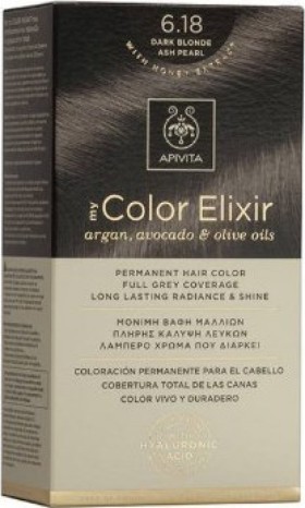 Apivita My Color Elixir Promo -20% N.6.18 Ξανθό Σκούρο Σαντρέ Περλέ