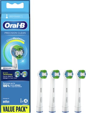 Oral-B Precision Clean CleanMaximiser Value Pack Ανταλλακτικές Κεφαλές για Ηλεκτρική Οδοντόβουρτσα 4τμχ